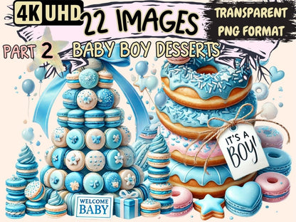 Baby Boy Desserts (P2) Clipart Baby Boy Cupcakes - Wonders Artist