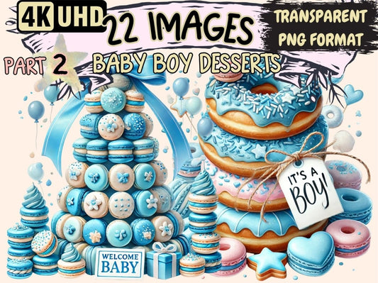 Baby Boy Desserts (P2) Clipart Baby Boy Cupcakes - Wonders Artist