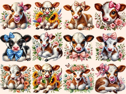Baby Cows Clipart Adorable Cows Art - Wonders Artist