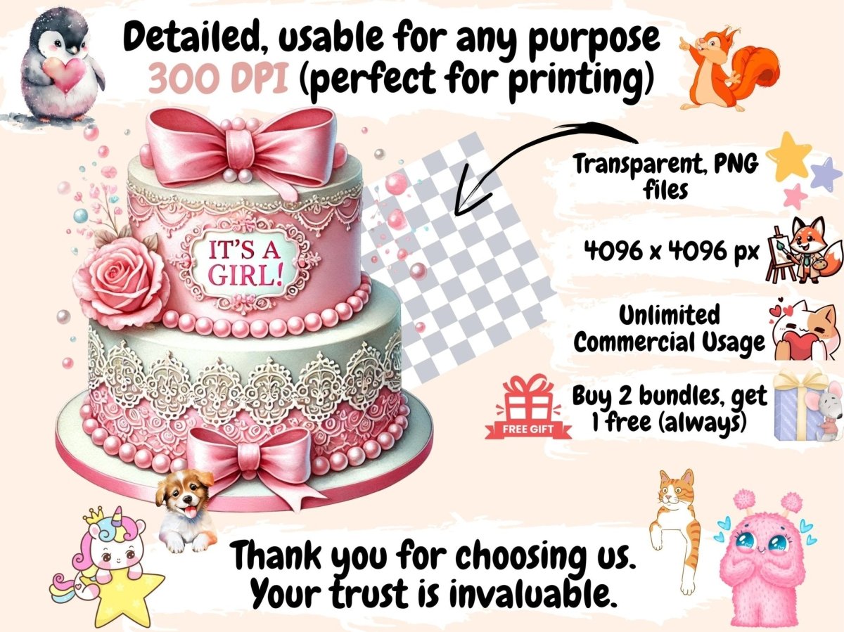 Baby Girl Desserts Clipart Adorable Treats Art - Wonders Artist