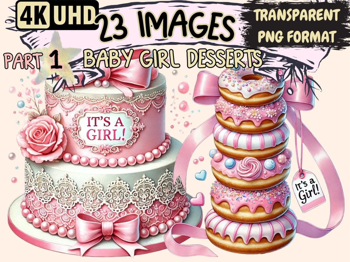 Baby Girl Desserts Clipart Adorable Treats Art - Wonders Artist
