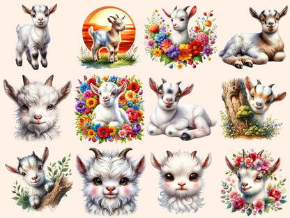 Baby Goats Clipart Baby clip art - Wonders Artist