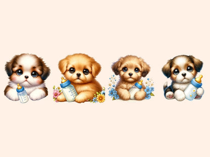 Baby Puppies Clipart Baby clip art - Wonders Artist