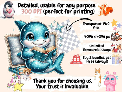 Baby Sharks (P2) Clipart adorable sharks - Wonders Artist