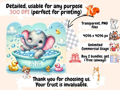 Baby Shower Elephants Clipart baby clipart - Wonders Artist