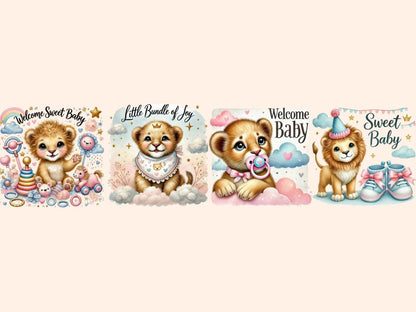 Baby Shower Lions Clipart Baby shower clip art - Wonders Artist
