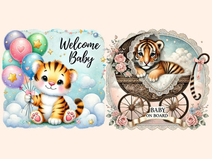 Baby Shower Tigers Clipart Baby shower clip art - Wonders Artist