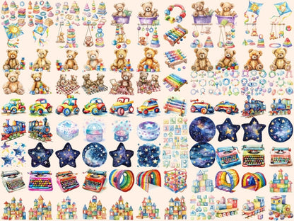 Baby Toys Watercolor Clipart baby clipart - Wonders Artist