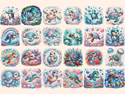 Baby Turtles Clipart aquatic art autopost baby turtle clipart - WondersArtist