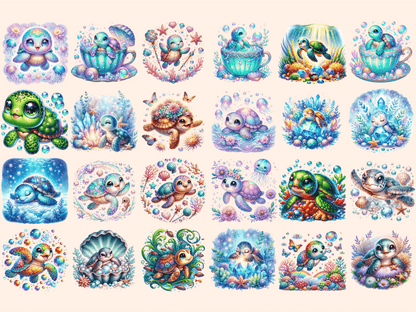 Baby Turtles Clipart aquatic art autopost baby turtle clipart - WondersArtist