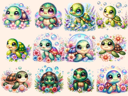 Baby Turtles (P2) Clipart adorable turtle png - Wonders Artist