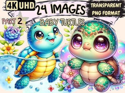 Baby Turtles (P2) Clipart adorable turtle png - Wonders Artist