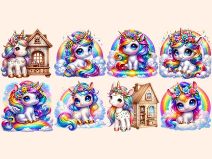 Baby Unicorns Clipart Baby clip art - Wonders Artist