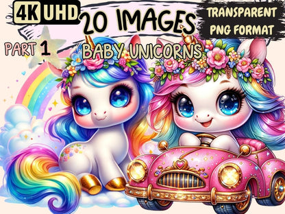Baby Unicorns Clipart Baby clip art - Wonders Artist
