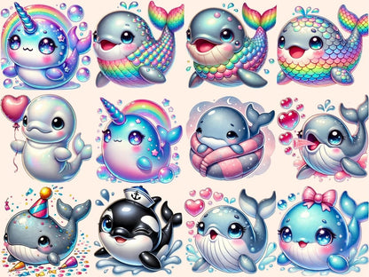 Baby Whales Clipart Adorable Whale Art - Wonders Artist