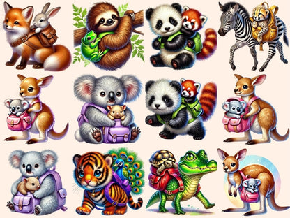 Backpack Wildlife Clipart Adventure Animals - Wonders Artist