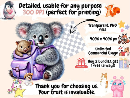 Backpack Wildlife Clipart Adventure Animals - Wonders Artist