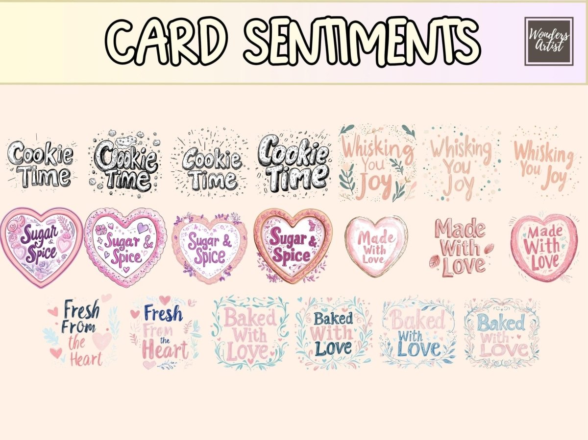 Baking Day Cardmaking Clipart baking card bundle - Wonders Artist