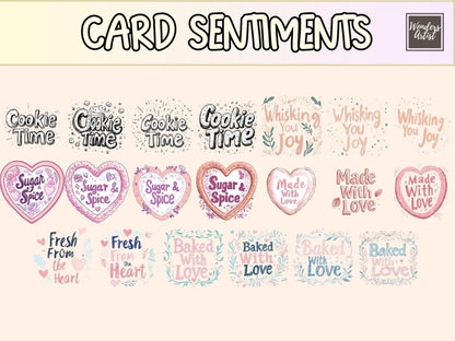 Baking Day Cardmaking Clipart baking card bundle - Wonders Artist