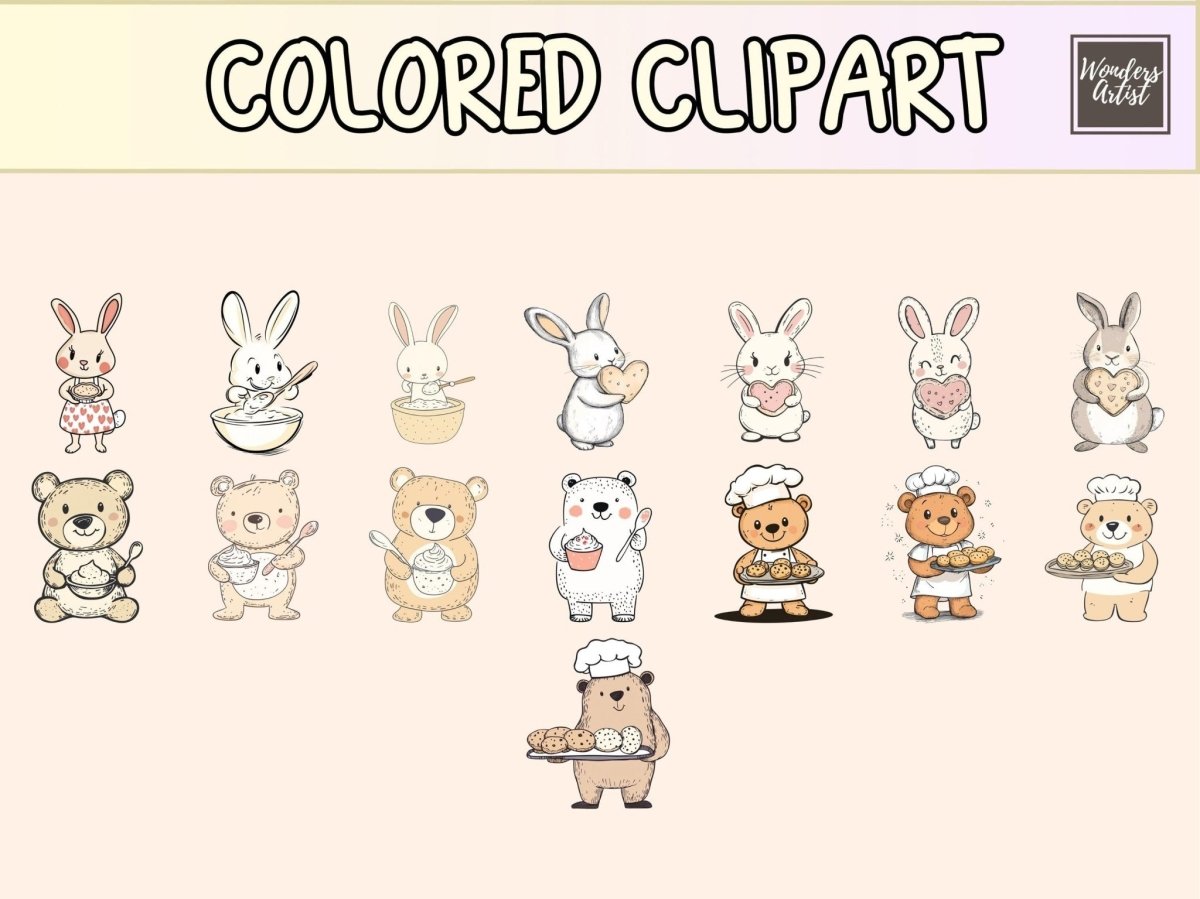 Baking Day Cardmaking Clipart baking card bundle - Wonders Artist