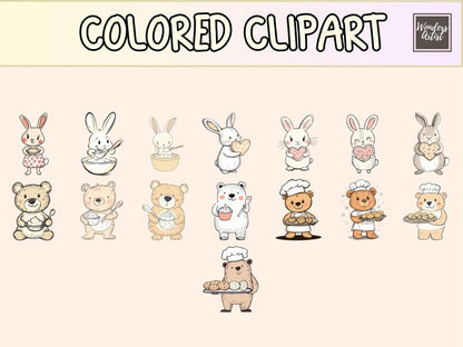 Baking Day Cardmaking Clipart baking card bundle - Wonders Artist