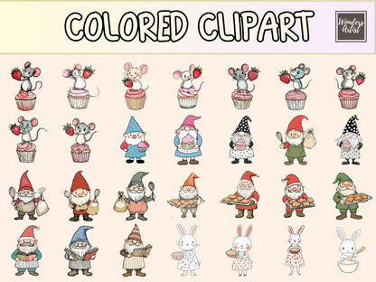 Baking Day Cardmaking Clipart baking card bundle - Wonders Artist