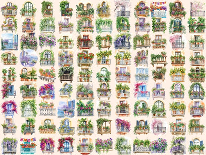 Balconies Watercolor Clipart Balcony Art PNG - Wonders Artist