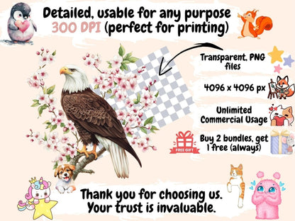 Bald Eagles Watercolor Clipart Bald Eagle Art - Wonders Artist