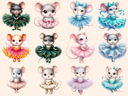 Ballerina Mice Clipart Ballerina clip art - Wonders Artist