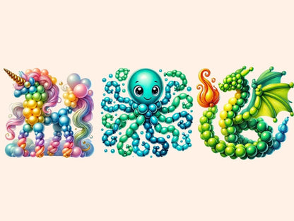Balloon Animals Clipart animal balloons png balloon animals png balloon clipart - WondersArtist