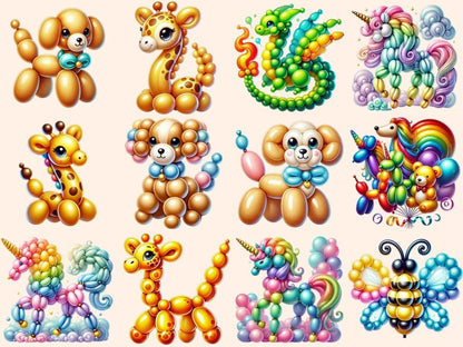 Balloon Animals Clipart animal balloons png balloon animals png balloon clipart - WondersArtist