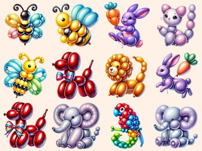 Balloon Animals Clipart animal balloons png balloon animals png balloon clipart - WondersArtist