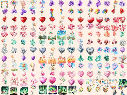 Balloons Watercolor Clipart ballon clipart - Wonders Artist