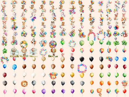 Balloons Watercolor Clipart ballon clipart - Wonders Artist