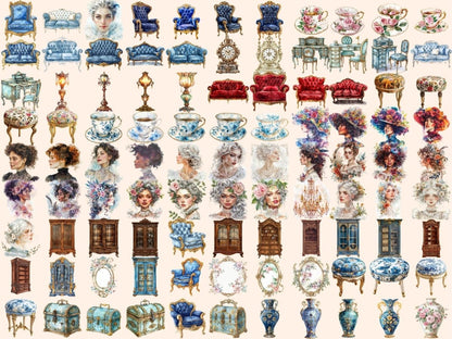 Baroque Era Watercolor Clipart Baroque Aesthetics - Wonders Artist