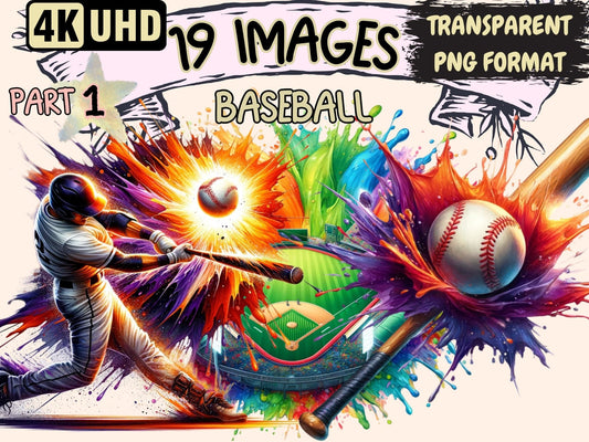 Baseball Clipart - High - Quality Instant Digital Download for Creative Projects