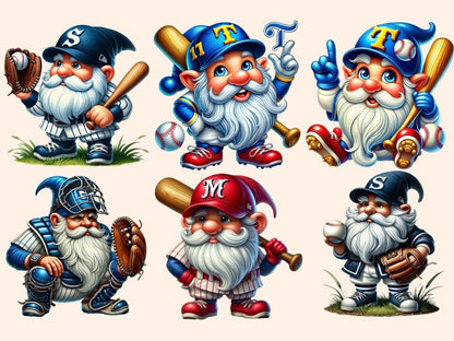 Baseball Gnomes Clipart baseball artwork - Wonders Artist