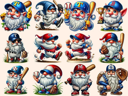 Baseball Gnomes Clipart baseball artwork - Wonders Artist