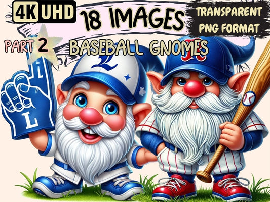 Baseball Gnomes (P2) Clipart baseball artwork - Wonders Artist