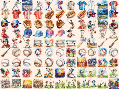 Baseball Watercolor Clipart baseball bat png - Wonders Artist