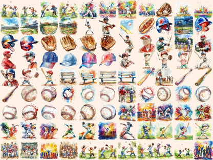 Baseball Watercolor Clipart baseball bat png - Wonders Artist