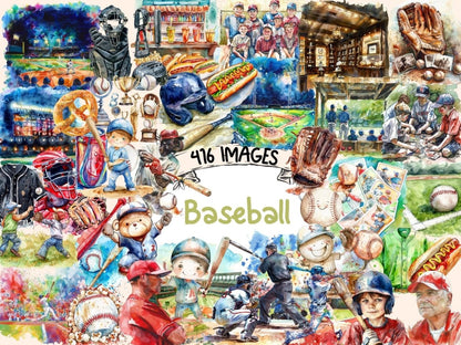 Baseball Watercolor Clipart baseball bat png - Wonders Artist