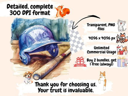 Baseball Watercolor Clipart baseball bat png - Wonders Artist