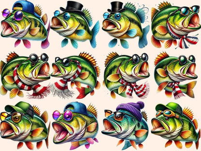Bass Fish (P2) Clipart Bass design - Wonders Artist