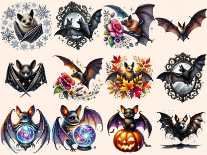 Bats (P2) Clipart bat artwork - Wonders Artist