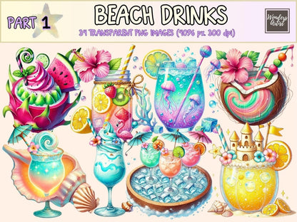 Beach Drinks Clipart beach bar clipart beach clipart beach graphics - WondersArtist
