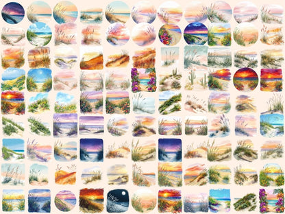 Beach Dunes Watercolor Clipart Beach Clipart - Wonders Artist