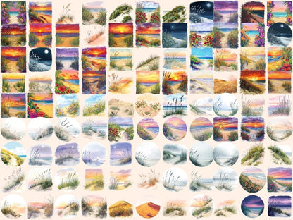 Beach Dunes Watercolor Clipart Beach Clipart - Wonders Artist