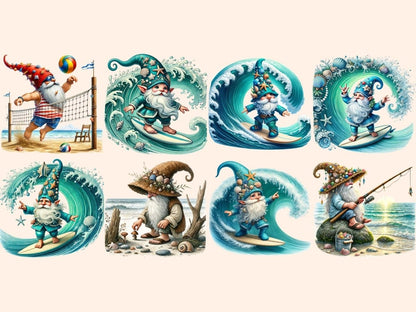 Beach Gnomes Clipart Beach clip art - Wonders Artist