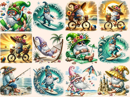 Beach Gnomes Clipart Beach clip art - Wonders Artist